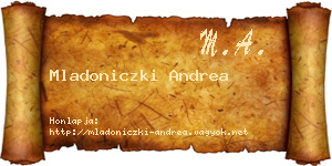 Mladoniczki Andrea névjegykártya