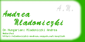 andrea mladoniczki business card